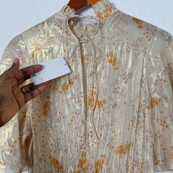 Zadig & Voltaire Roze Floral Lamé Dress - Picture 4 of 11